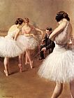 Pierre Carrier-Belleuse The Ballet Lesson painting